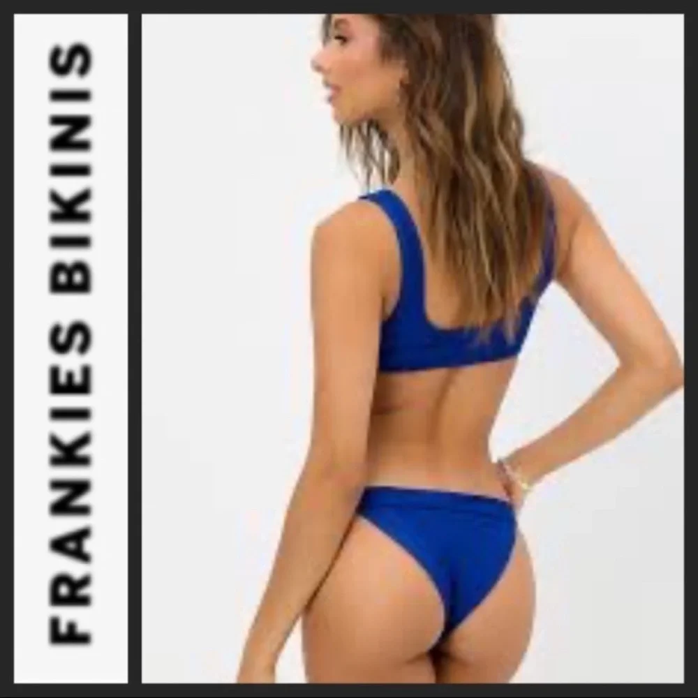 New! Frankie's Bikinis Cole Cheeky Ribbed Bikini Bottom 14731